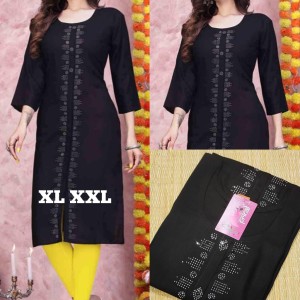 $25.00 CAD STONE WORKED  FRONT_SLIT KURTIS