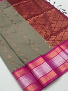 Semi soft silk saree with blouse01